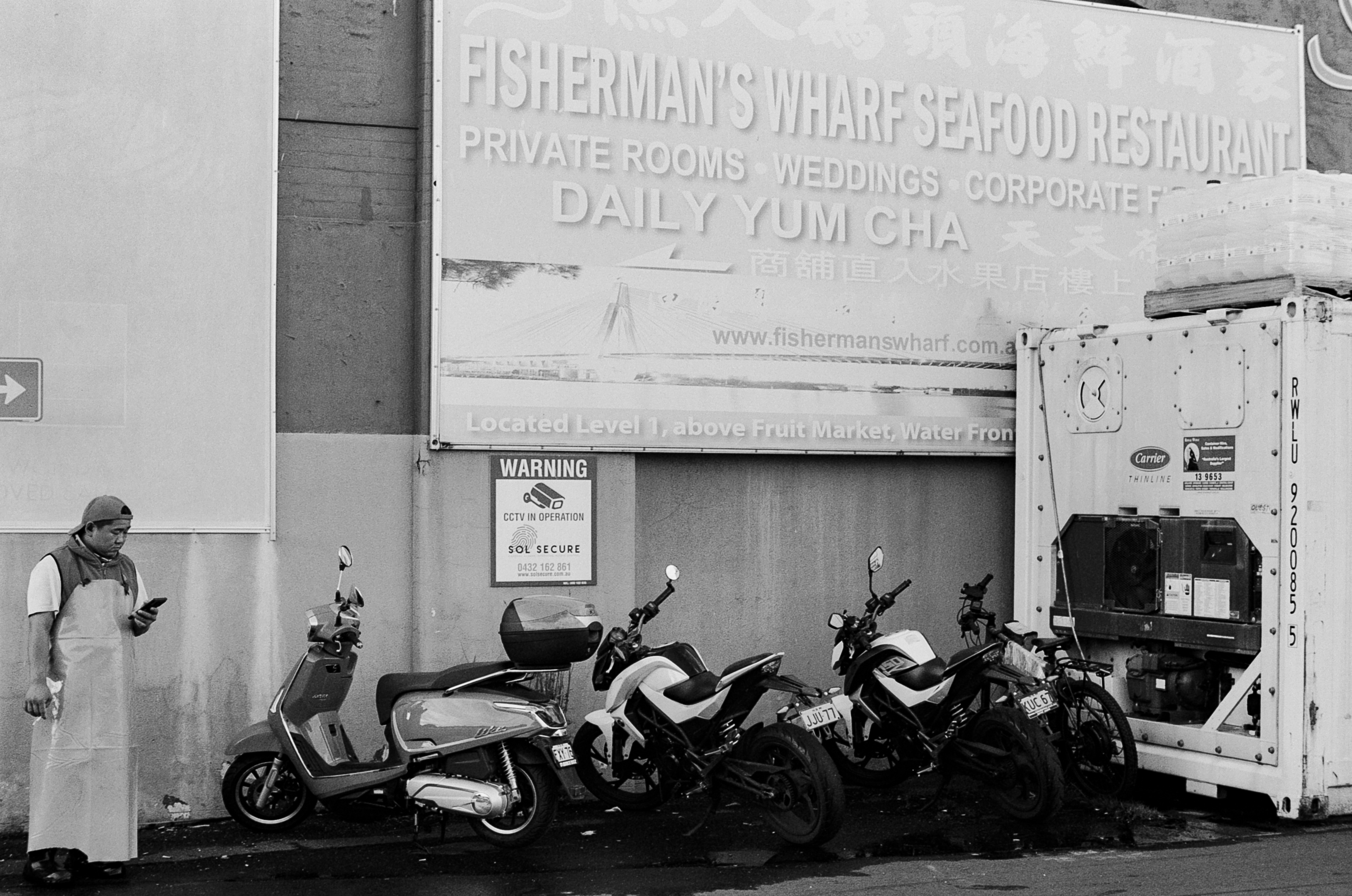 A long since faded billboard outside Musumeci Seafoods.